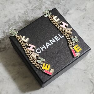 Chanel Multicolor Letter Drop Chain Earrings✨️